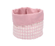 Cesta Personalizzabile + 4 Salviettine Vichy Rosa